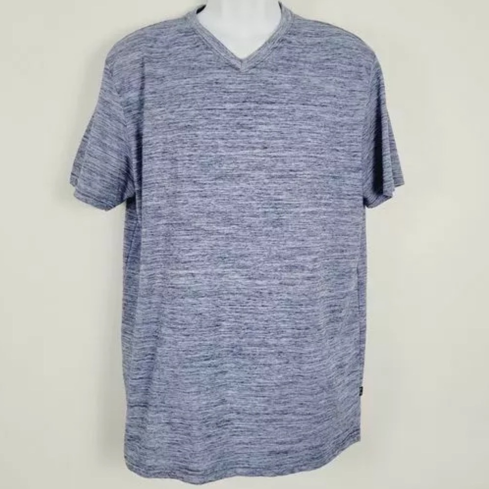 Ferruche XL Men BLUE HEATHERED V-Neck T Shirt cotton blend gently used pullover